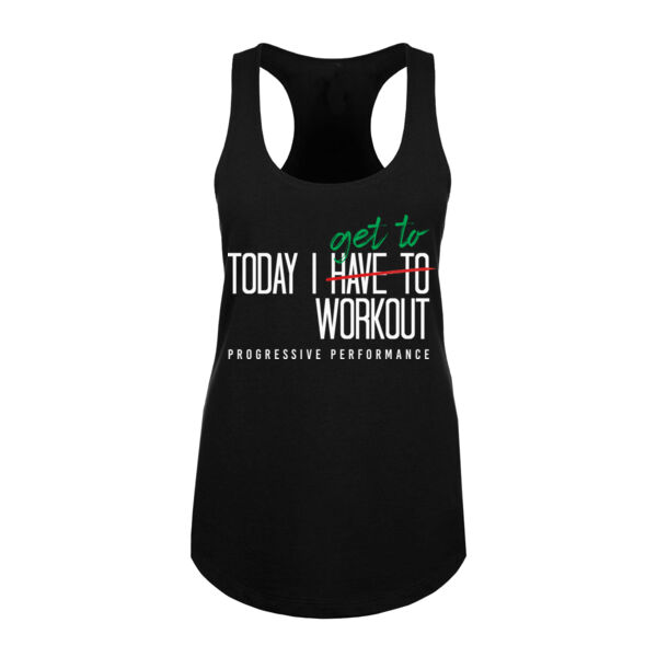 TODAY I GET TO WORKOUT - WOMEN'S FITTED TANK - $24QSV1$ Thumbnail